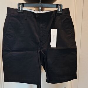 Calvin Klein Black Flat Front Shorts